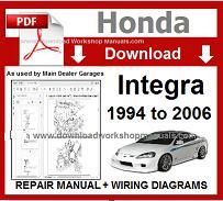 Honda Integra Service Repair Workshop Manual